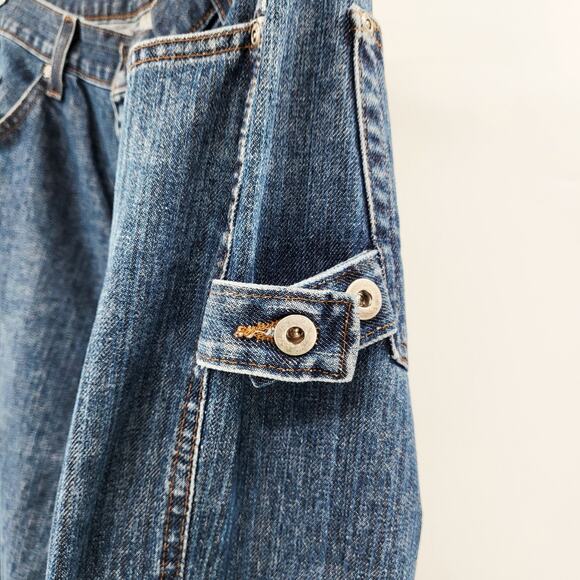 Vintage 90's Riveted by Lee Blue Jeans Straight Leg Button Fly Women's Size 16 M - Picture 4 of 8